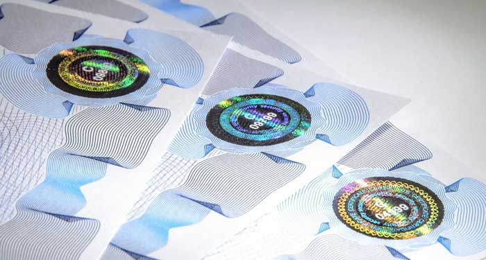 holographic hot stamping foils for certificates