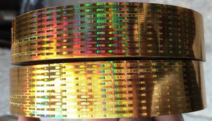 holographic stamping foils for flatbed machines