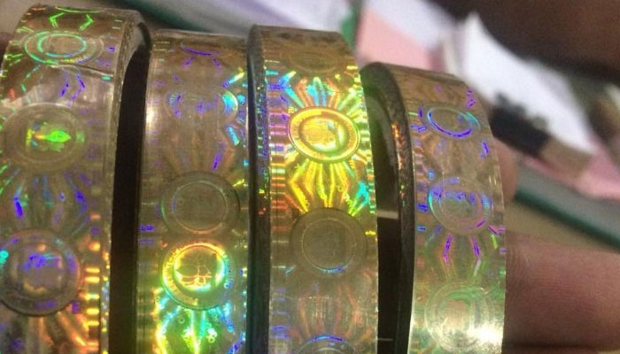 holographic stamping foils for rotary machines