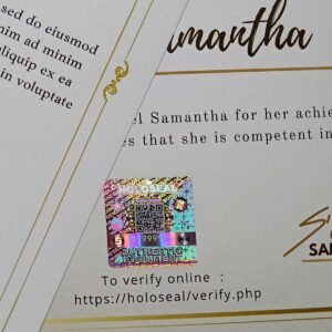 hologram for certificates