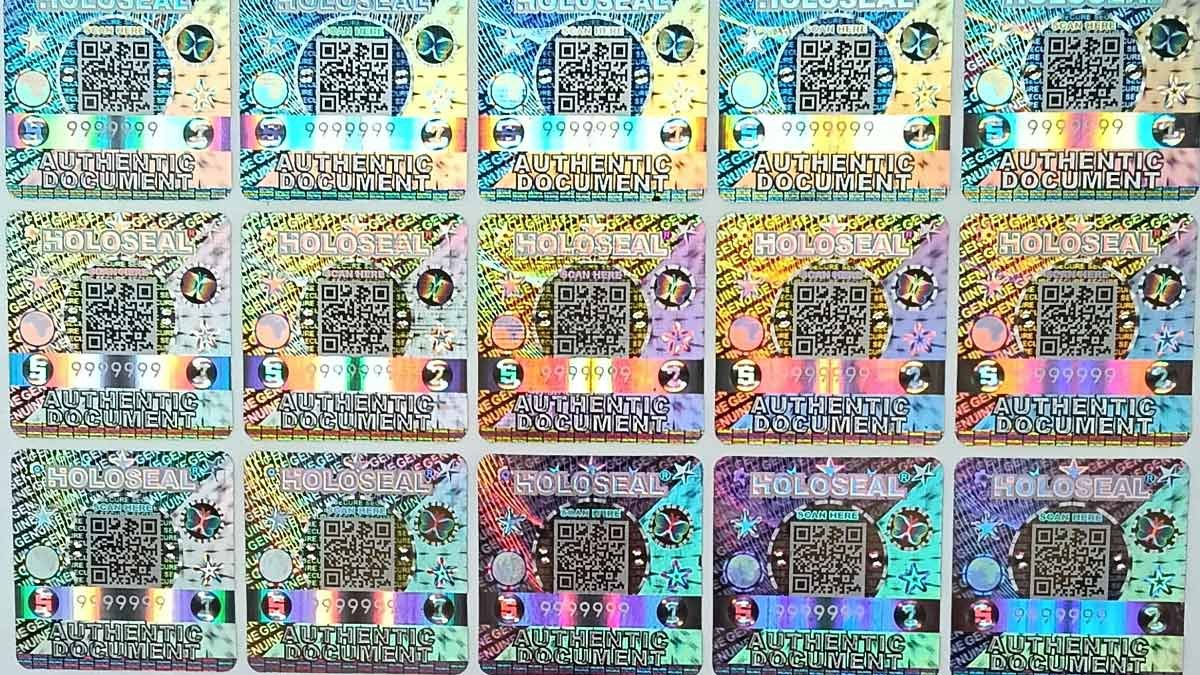 holoseal hologram stickers