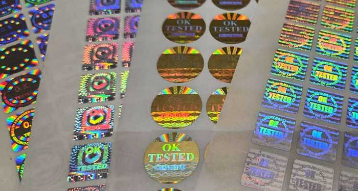 ok tested hologram labels