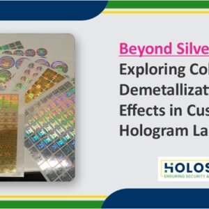 silver and colour custom hologram labels