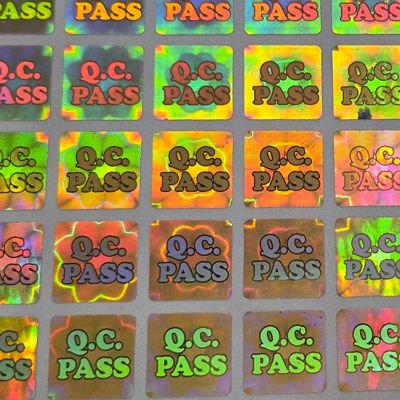 qc passed hologram labels