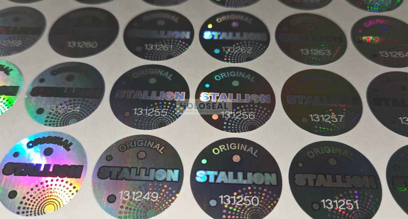 serial number hologram labels