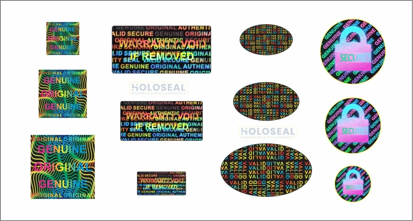 custom size hologram labels